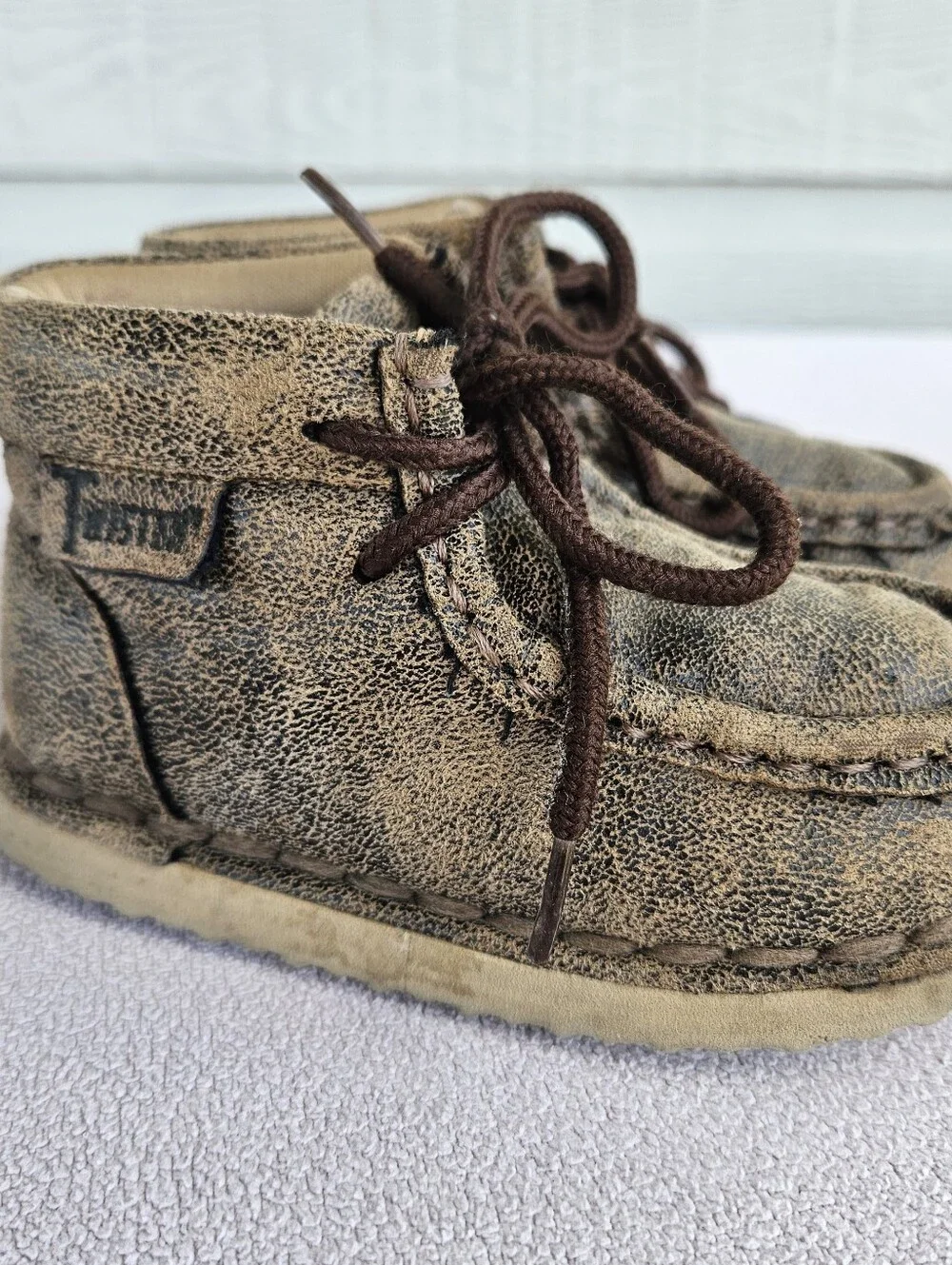 Twister Aiden Chukka Toddler Ankle Boot SZ 7 Casual Brown Tie Western Country
